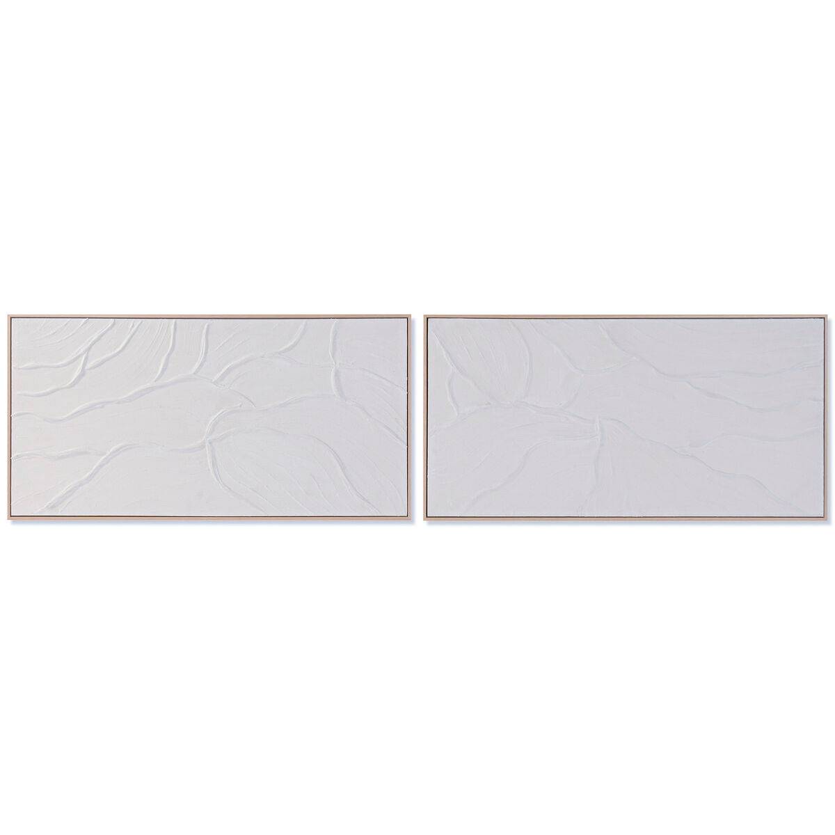 Lienzo Home ESPRIT Blanco Moderno Escandinavo 102 X 4,5 X 52 CM (2 Unidades)