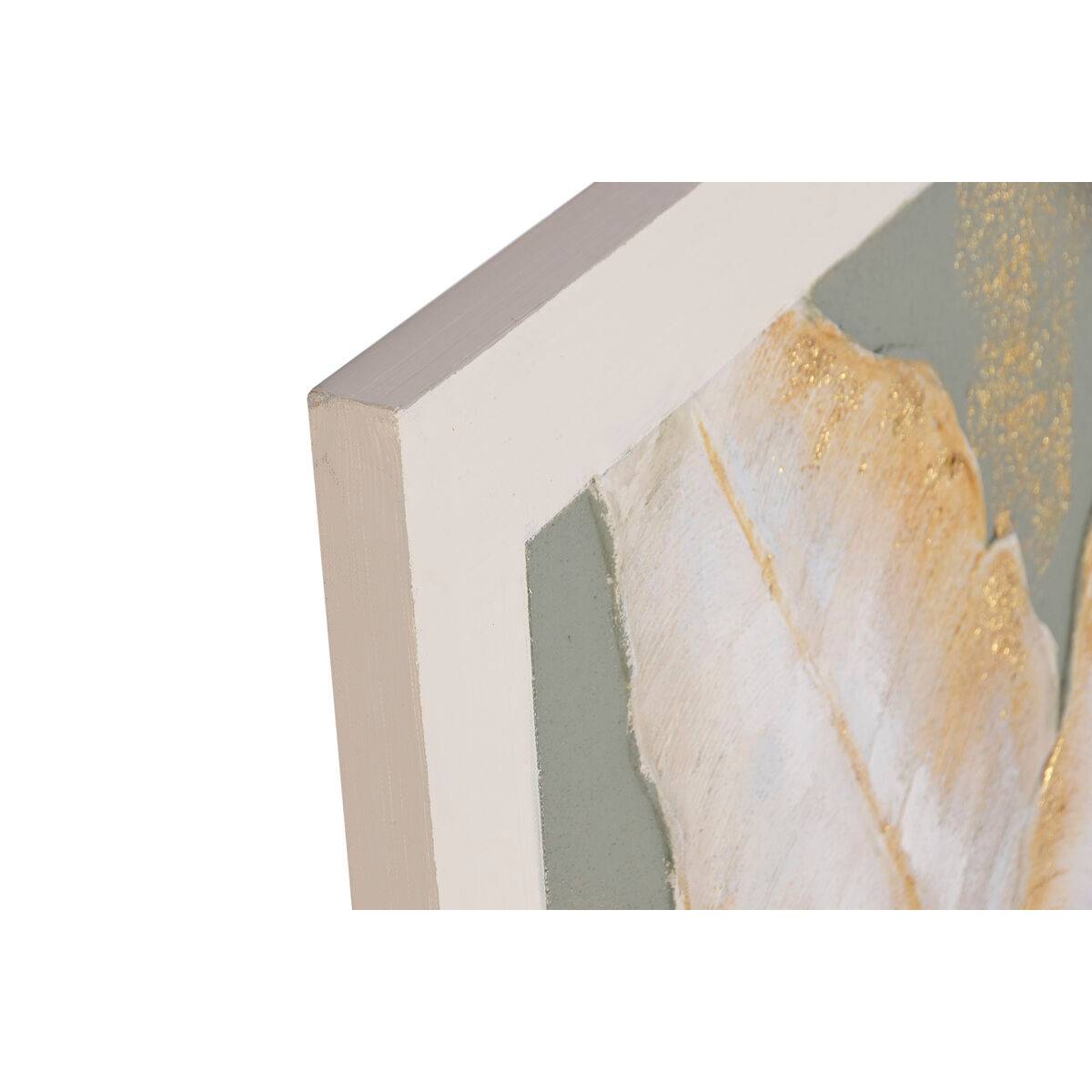 Lienzo Home ESPRIT Verde Beige Palmeras Tropical 100 x 3 x 100 cm (2 Unidades)