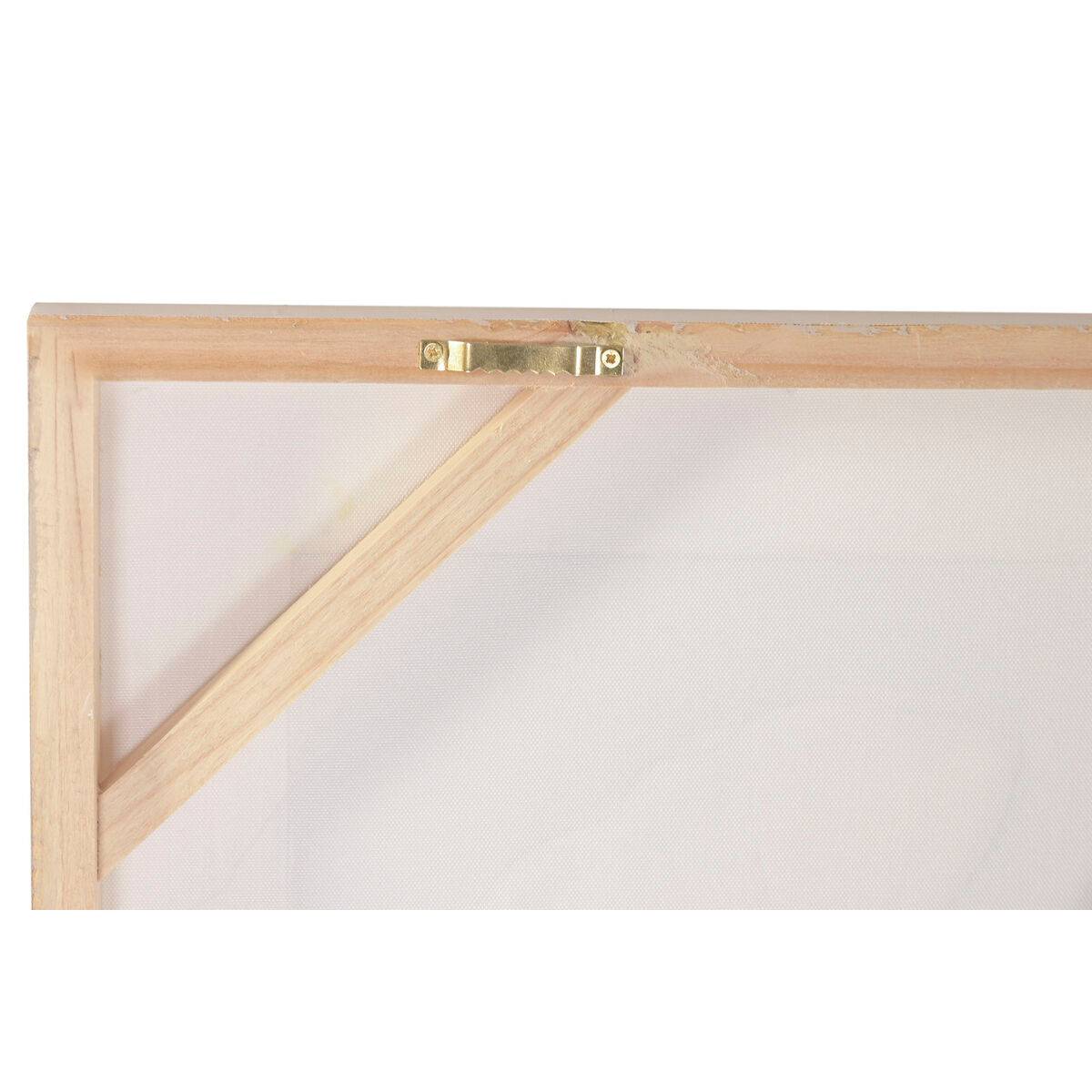 Lienzo Home ESPRIT Blanco Beige Jarrón Shabby Chic 100 x 3 x 100 cm (2 Unidades)