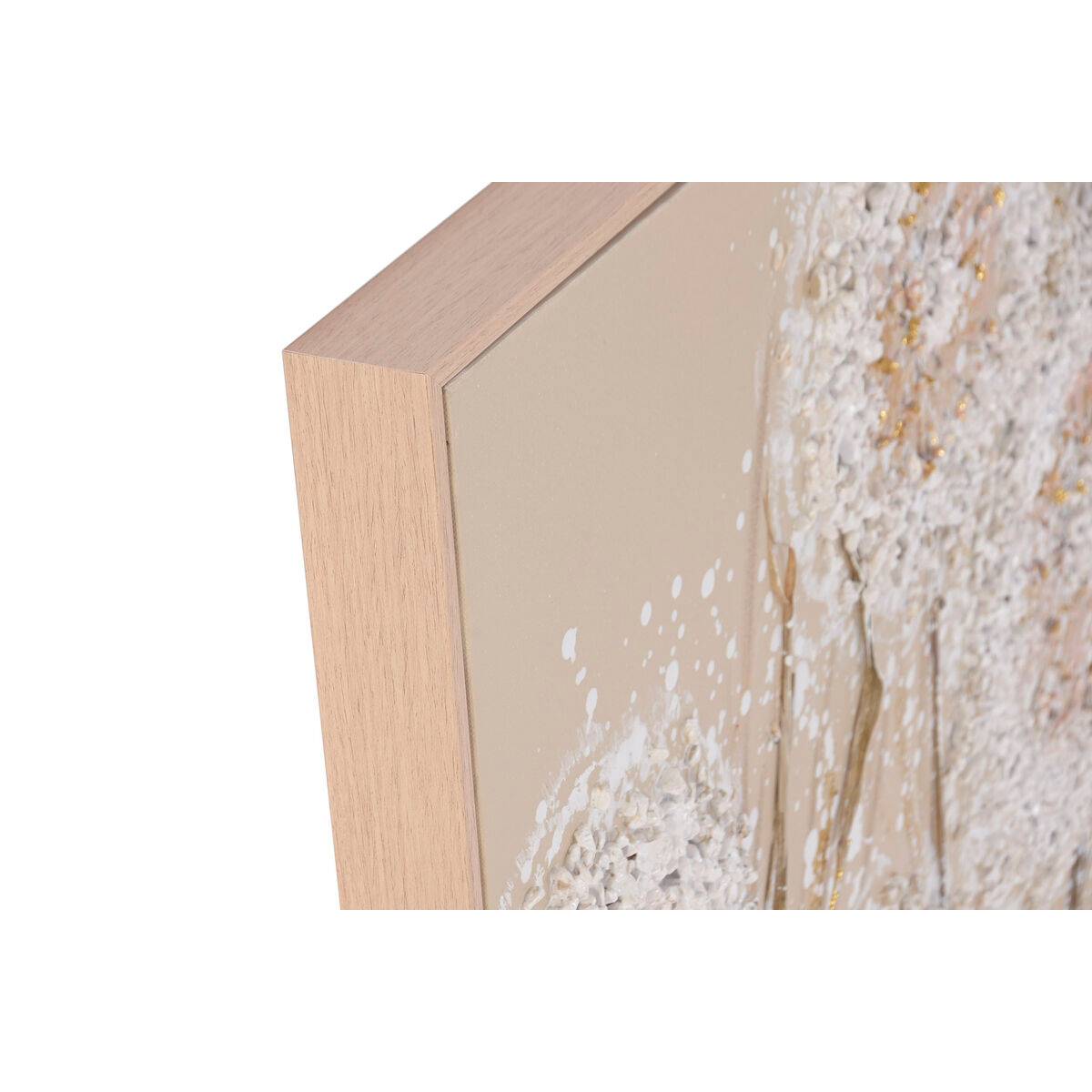 Lienzo Home ESPRIT Verde Beige Flores Shabby Chic 102 x 4,5 x 102 cm (2 Unidades)