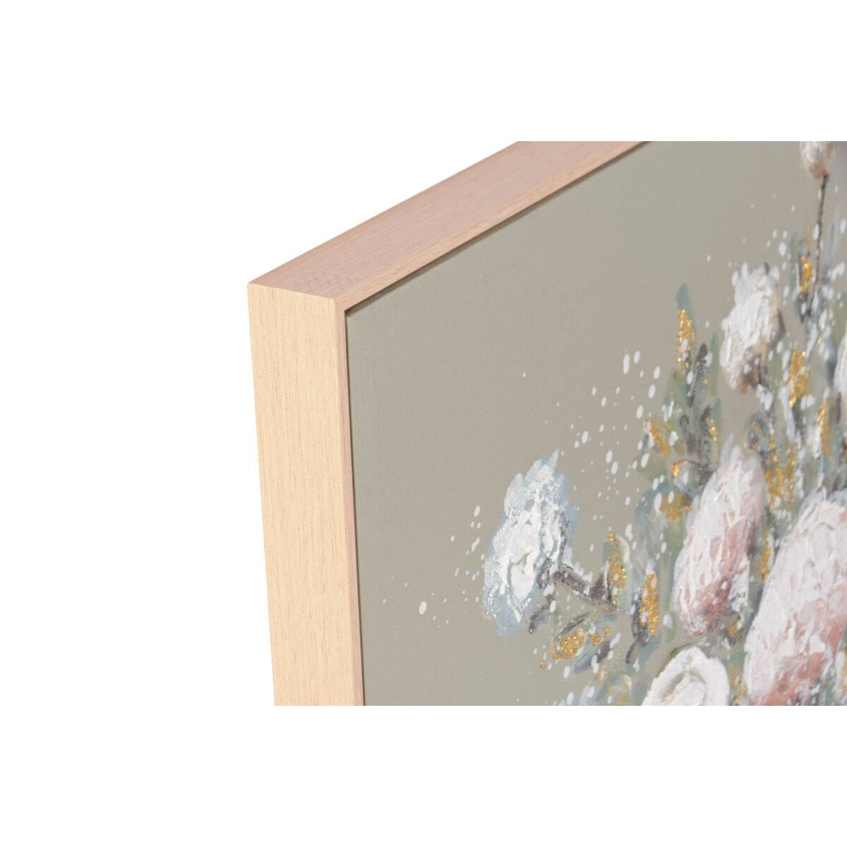Lienzo Home ESPRIT Beige Jarrón Shabby Chic 102 x 4,5 x 102 cm (2 Unidades)