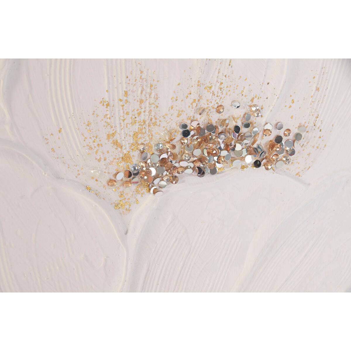 Lienzo Home ESPRIT Blanco Flores Shabby Chic 92 x 4,5 x 122 cm (2 Unidades)
