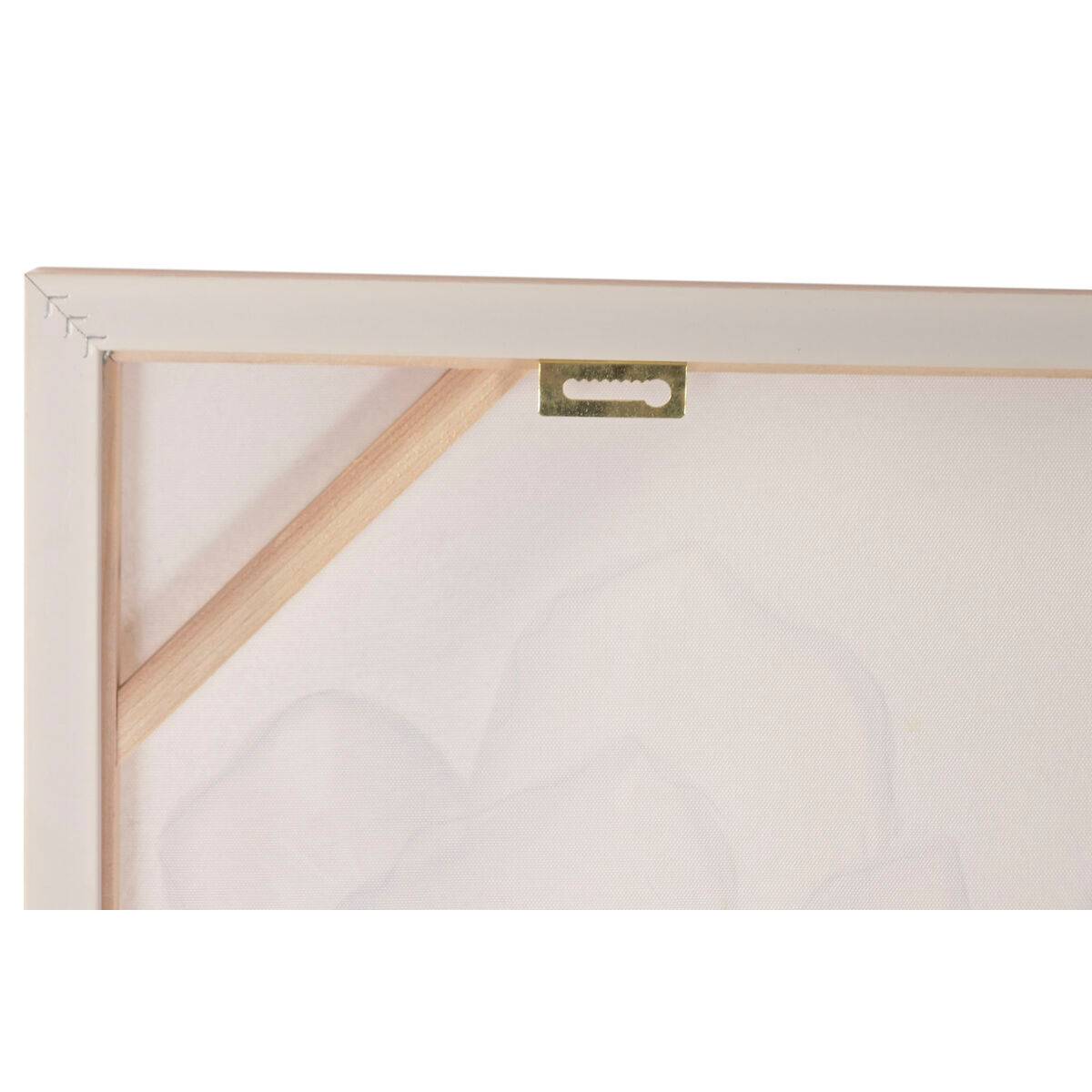 Lienzo Home ESPRIT Blanco Flores Shabby Chic 92 x 4,5 x 122 cm (2 Unidades)