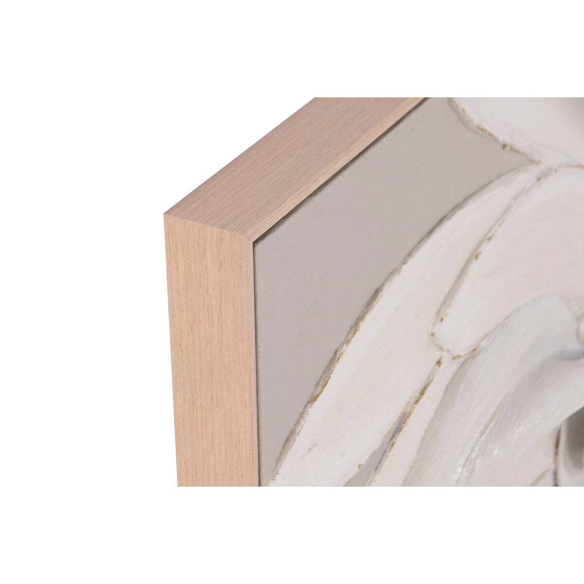 Lienzo Home ESPRIT Blanco Beige Flor Shabby Chic (2 Unidades)