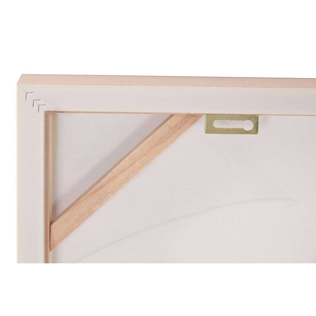 Lienzo Home ESPRIT Blanco Beige Flor Shabby Chic (2 Unidades)
