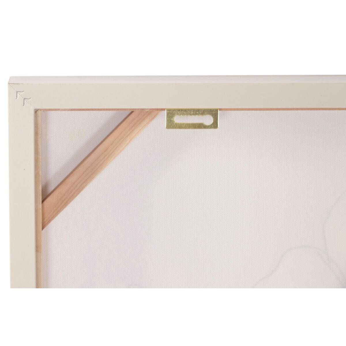 Lienzo Home ESPRIT Blanco Beige Flor Shabby Chic 82 x 5 x 82 cm (2 Unidades)