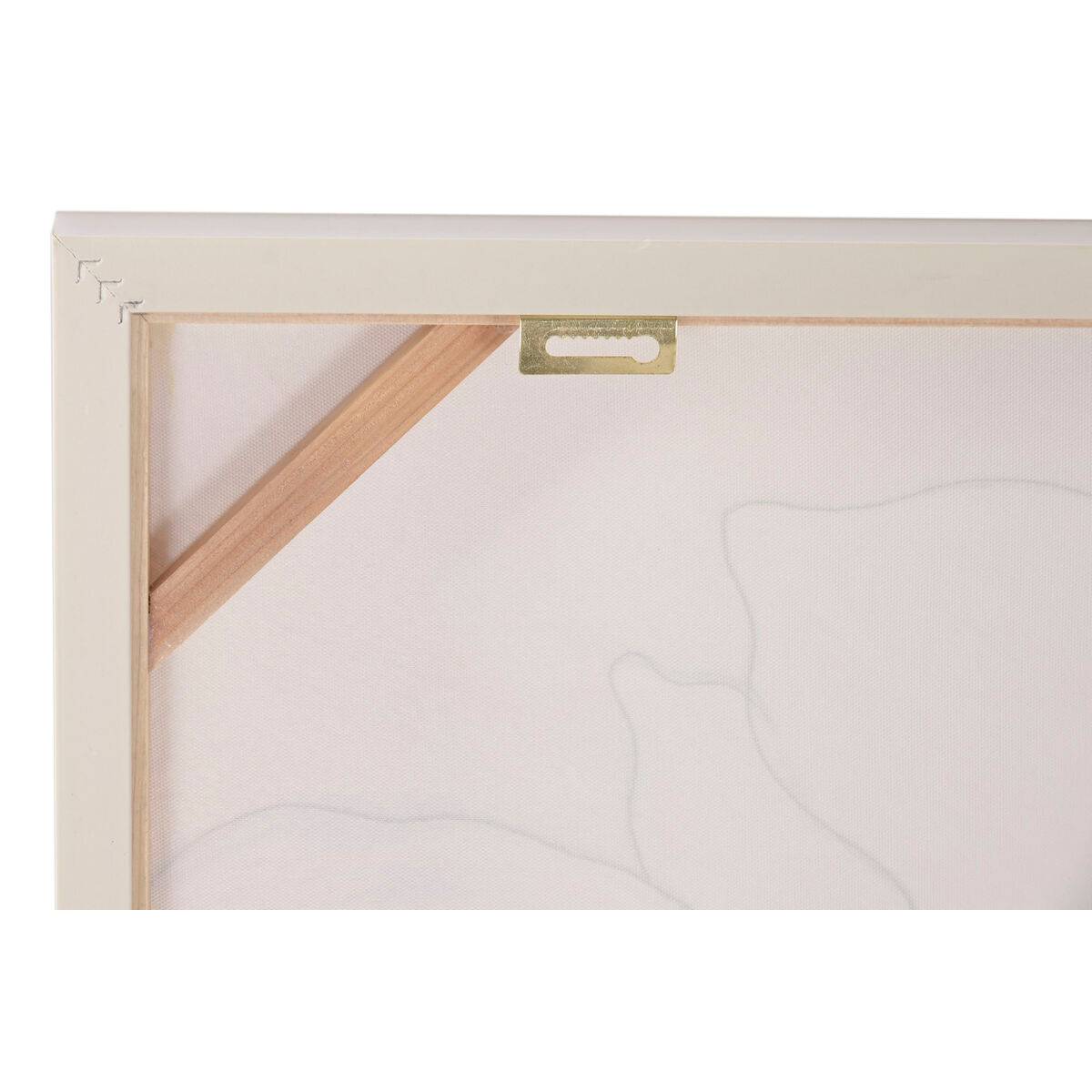 Lienzo Home ESPRIT Beige Flor Shabby Chic 82 x 4,5 x 82 cm (2 Unidades)