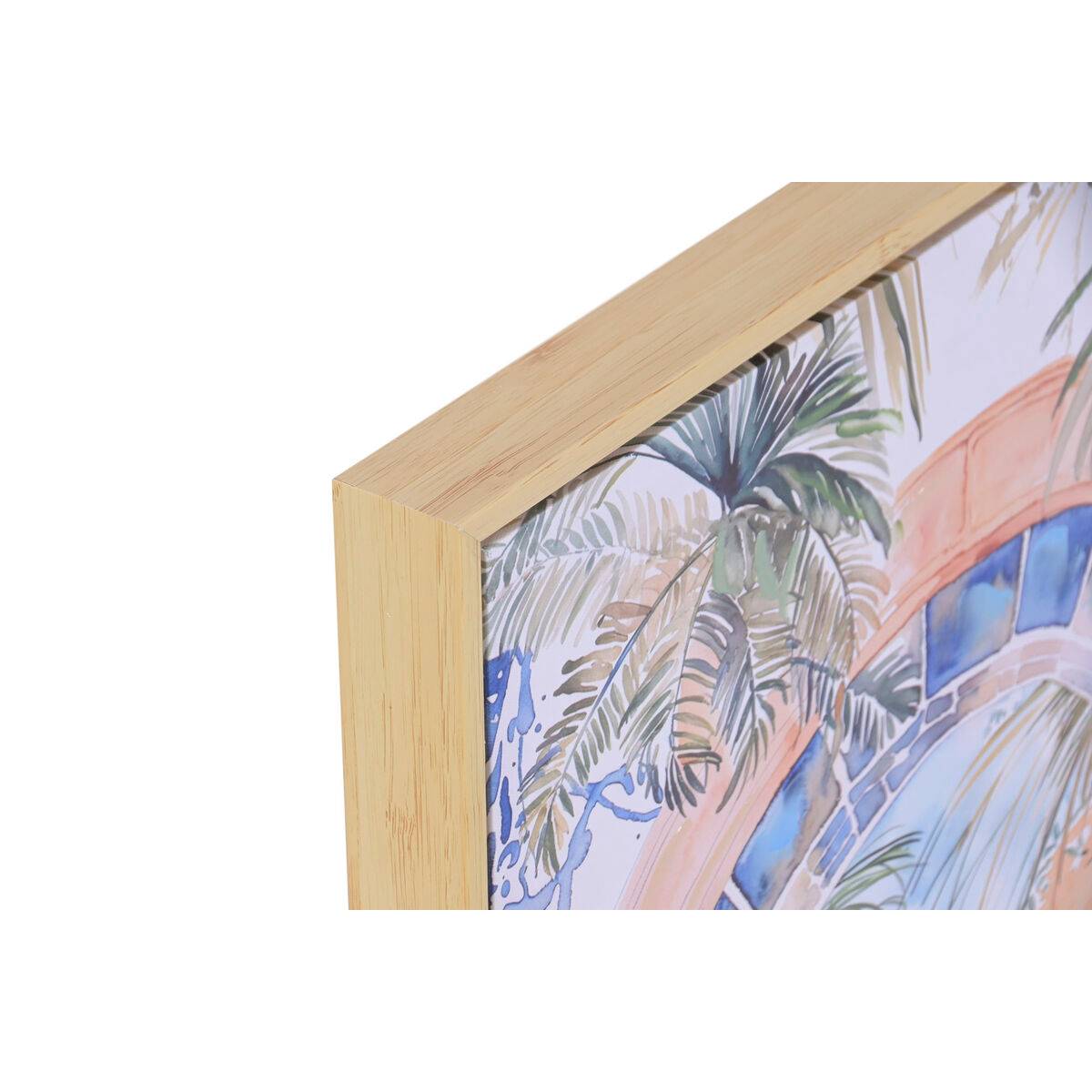 Lienzo Home ESPRIT Azul Blanco Árabe chica 40 X 3,5 X 60 CM (4 Unidades)