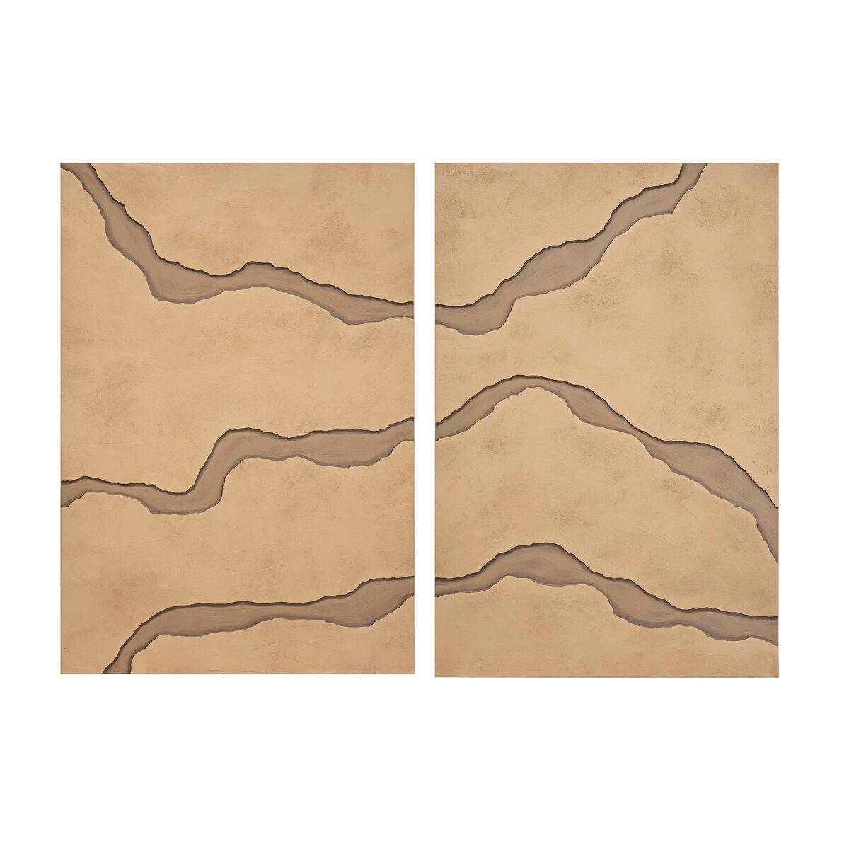 Lienzo Home ESPRIT Beige Moderno 80 x 3,5 x 120 cm (2 Unidades)