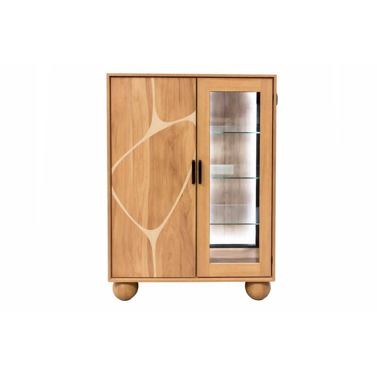 Vitrina Home ESPRIT Cristal Acacia 100 x 40 x 150 cm