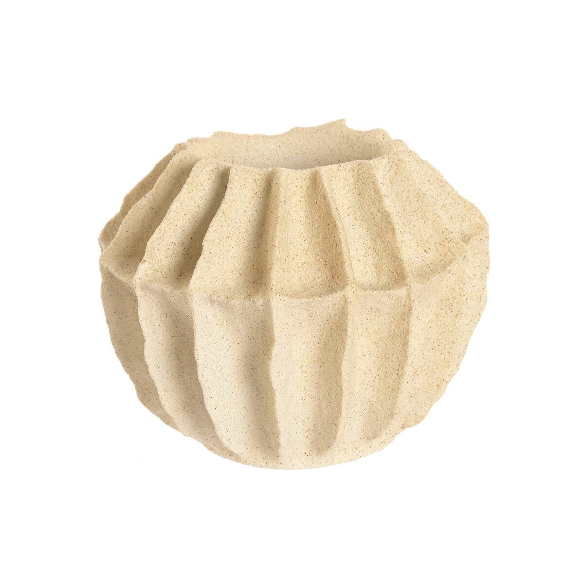 Jarrón Home ESPRIT Beige Resina Mediterráneo 26 x 26 x 21 cm