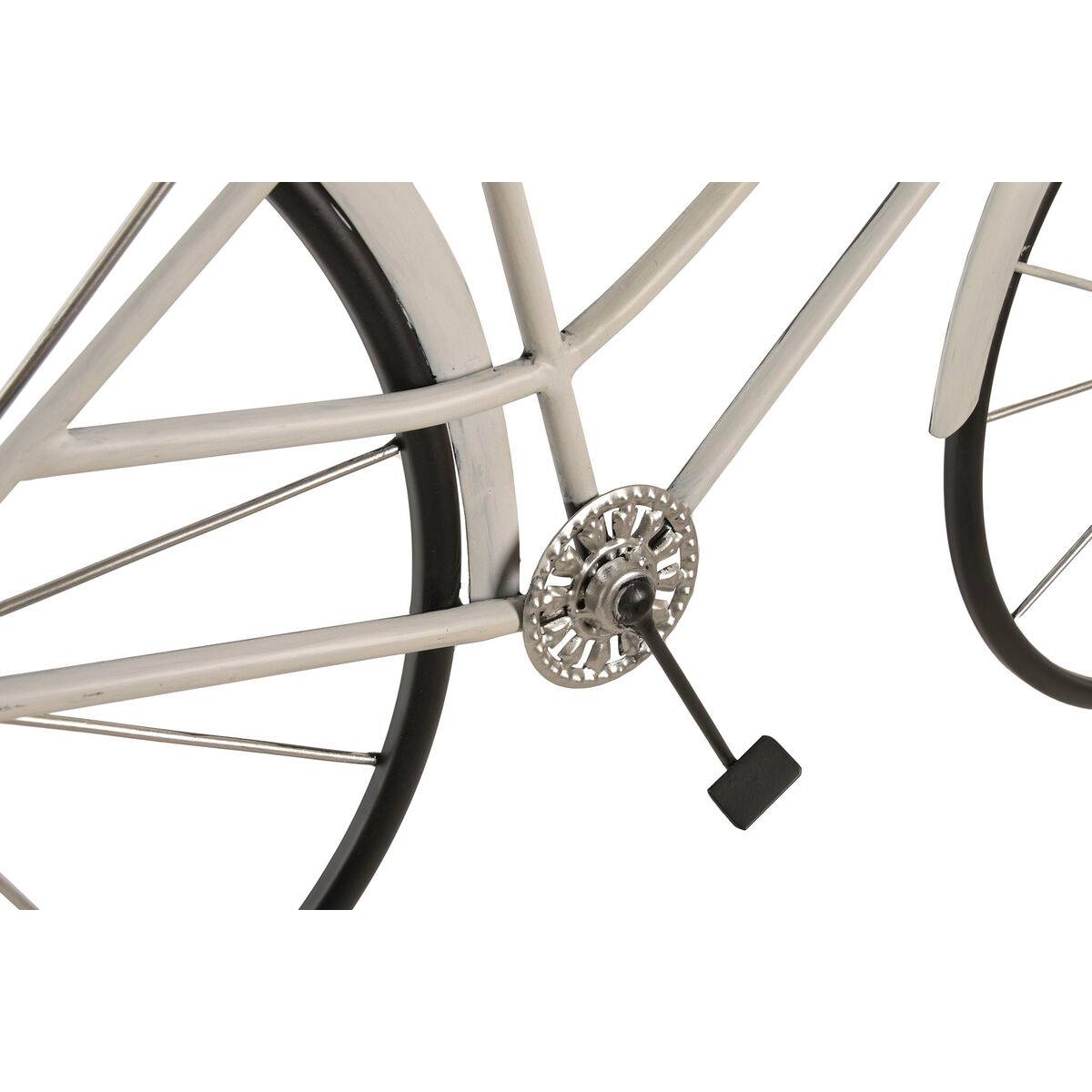 Decoración de Pared Home ESPRIT Blanco Negro Celeste Bicicleta Shabby Chic (2 Unidades)