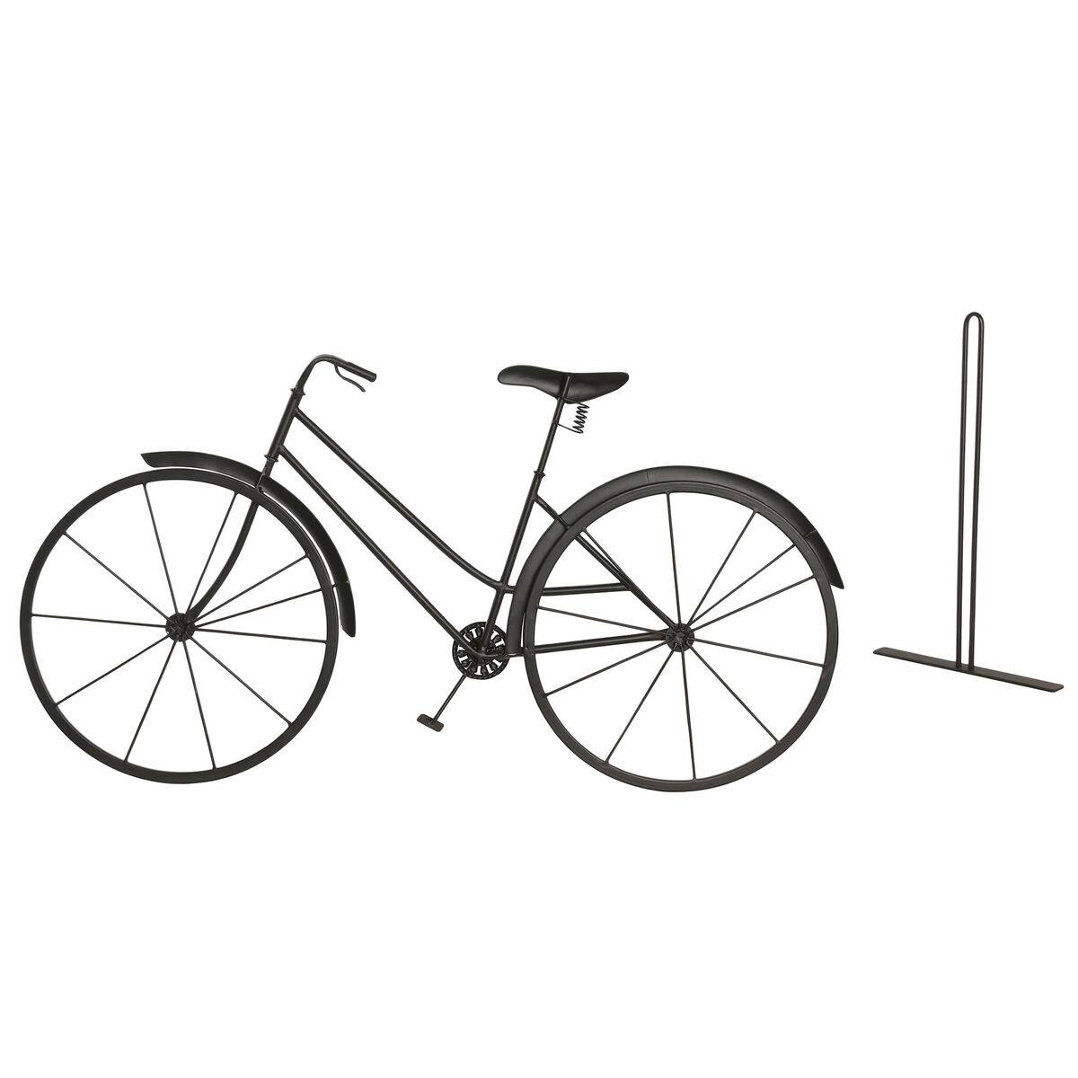 Decoración de Pared Home ESPRIT Blanco Negro Celeste Bicicleta Shabby Chic (2 Unidades)