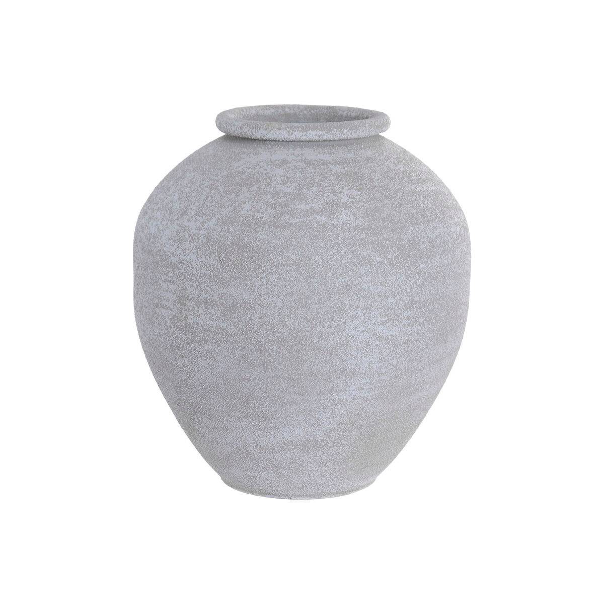 Jarrón Home ESPRIT Gris Metal Desgastado 35 x 35 x 38 cm