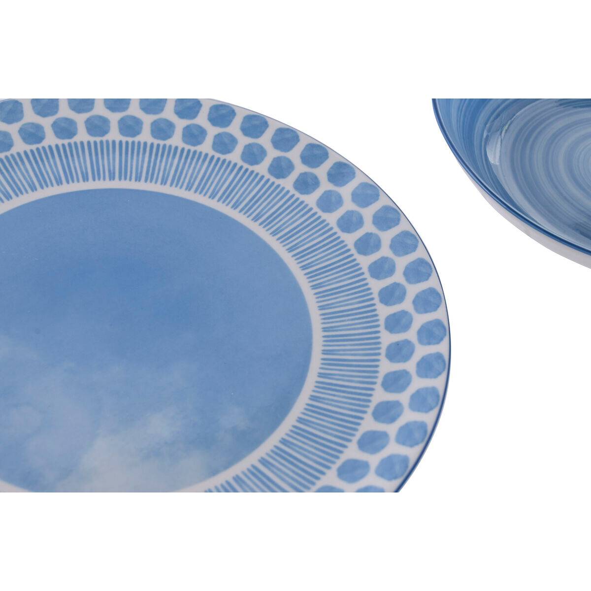Set de Vajilla Home ESPRIT Azul claro Porcelana 18 Piezas