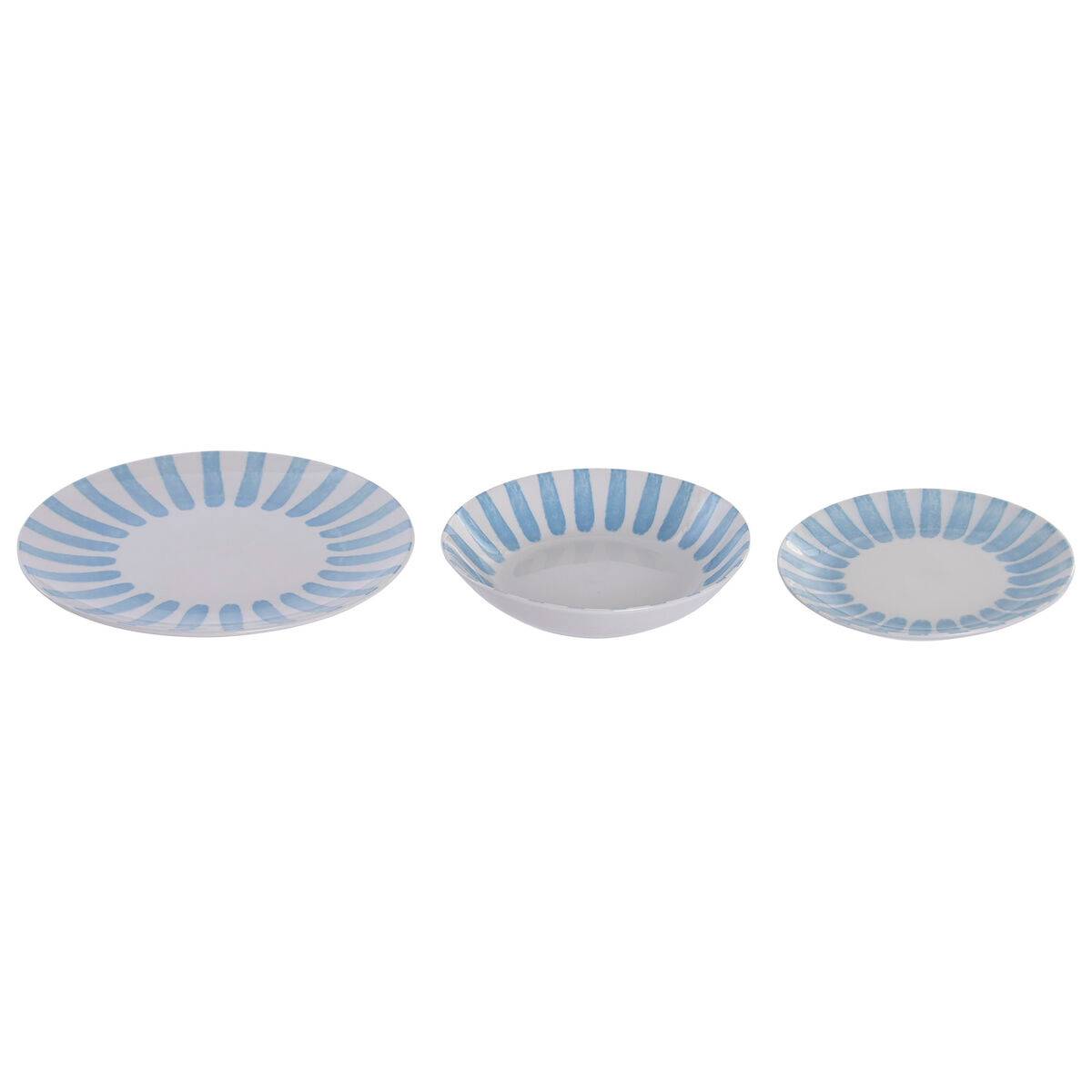 Set de Vajilla Home ESPRIT Azul Porcelana 18 Piezas