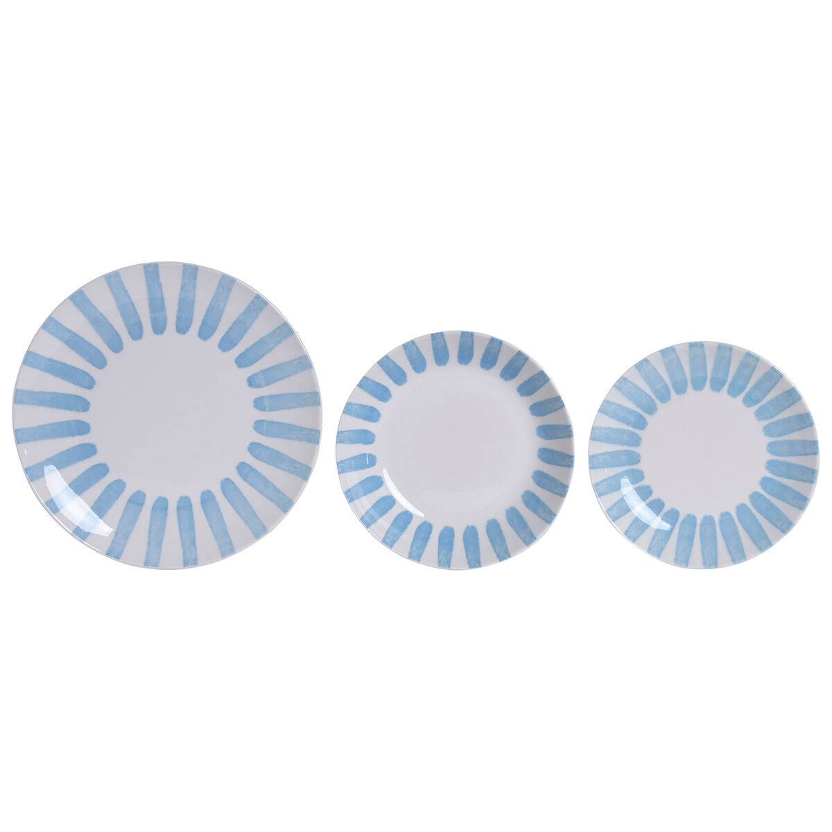 Set de Vajilla Home ESPRIT Azul Porcelana 18 Piezas