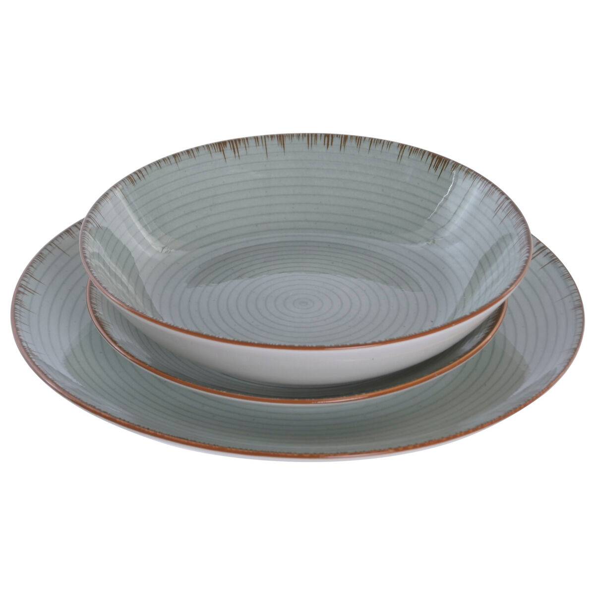 Set de Vajilla Home ESPRIT Verde Claro Porcelana 18 Piezas