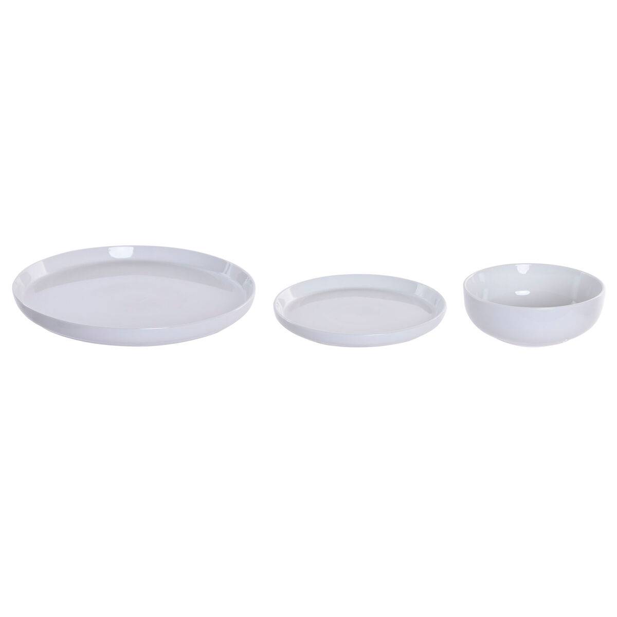 Set de Vajilla Home ESPRIT Blanco Porcelana Moderno 18 Piezas