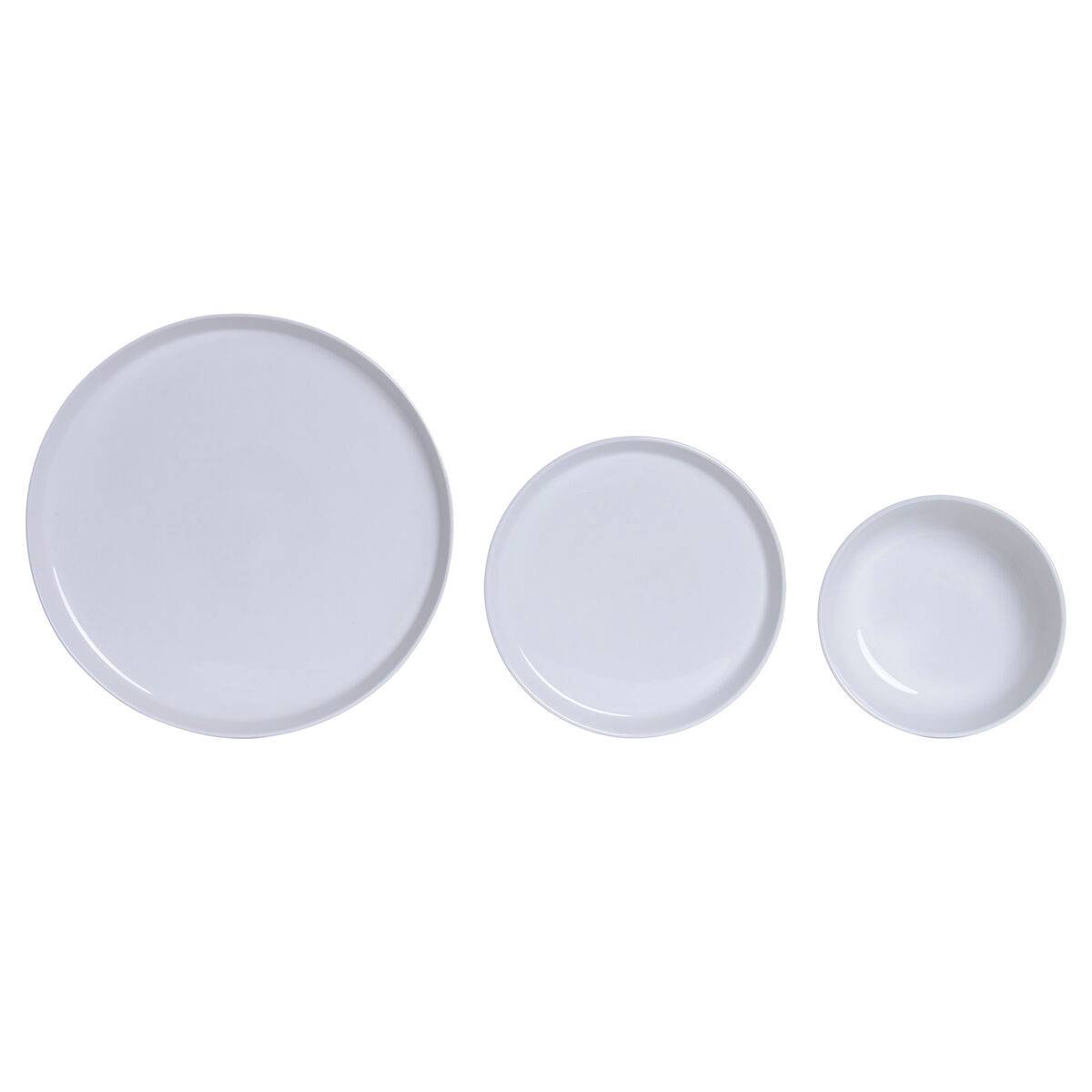 Set de Vajilla Home ESPRIT Blanco Porcelana Moderno 18 Piezas