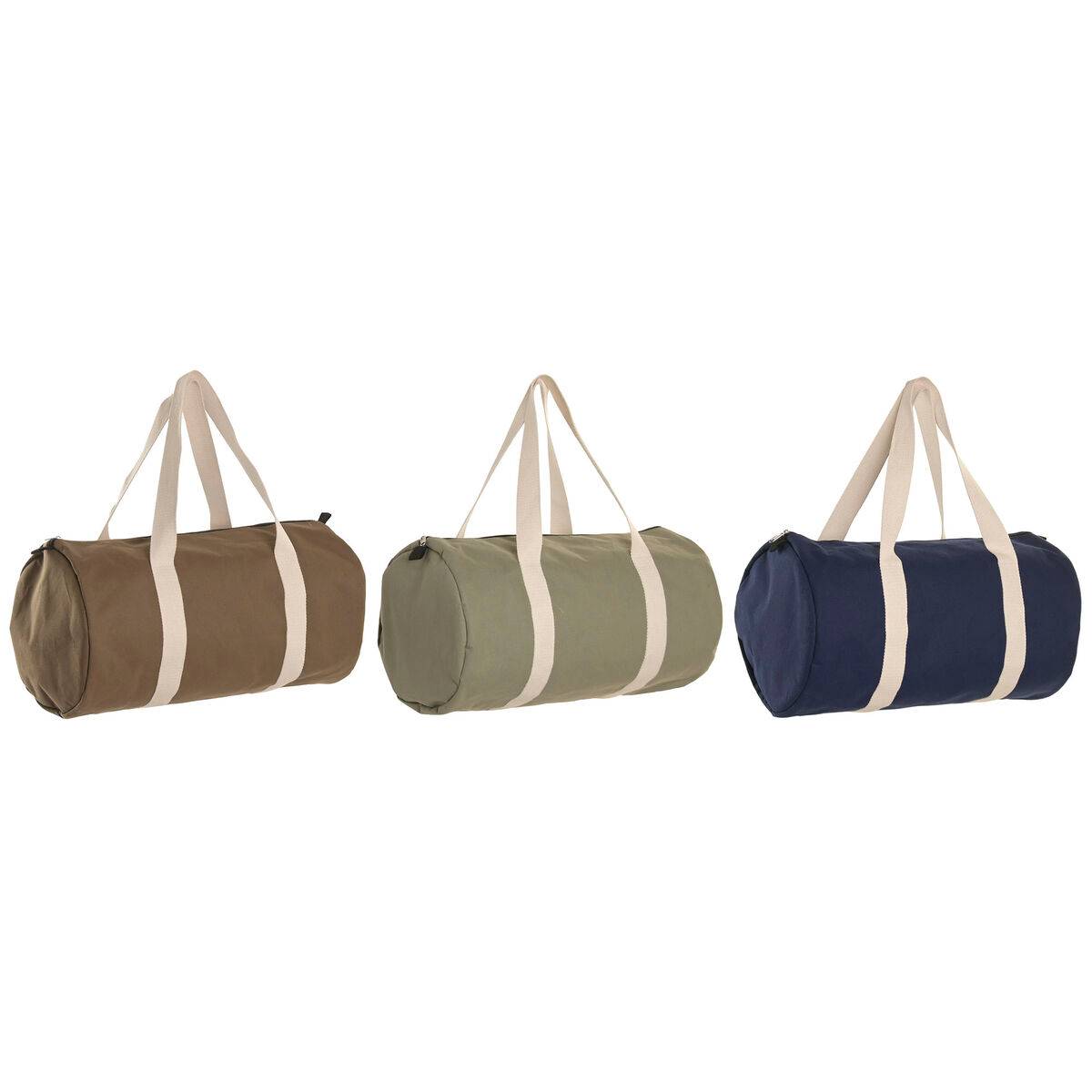Bolso Mujer Home ESPRIT Marrón Verde Azul marino 50 x 26 x 26 cm (3 Unidades)