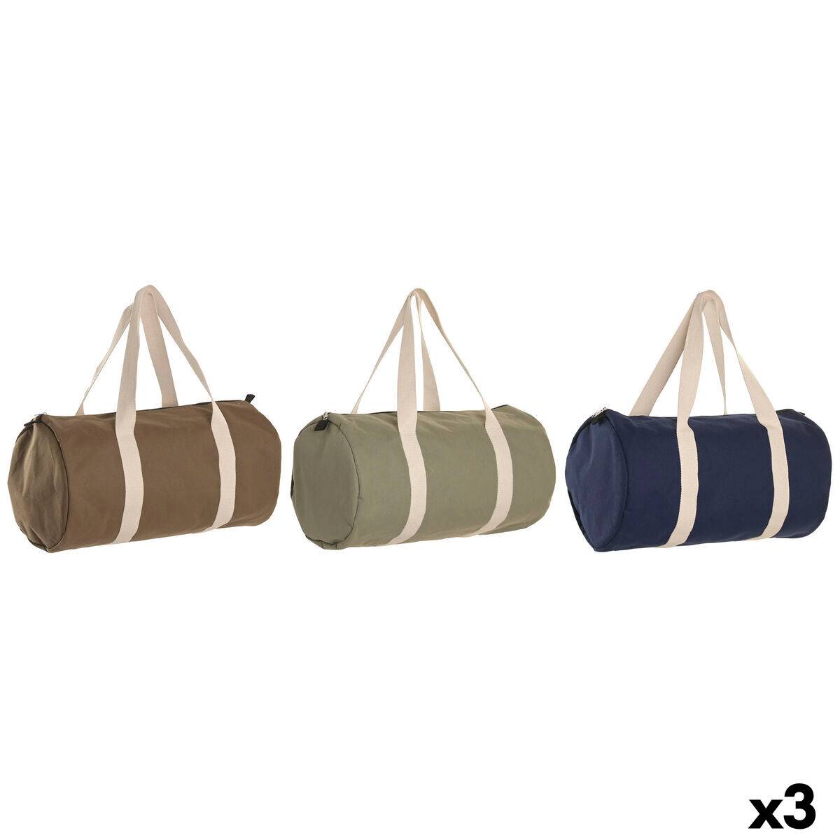 Bolso Mujer Home ESPRIT Marrón Verde Azul marino 50 x 26 x 26 cm (3 Unidades)