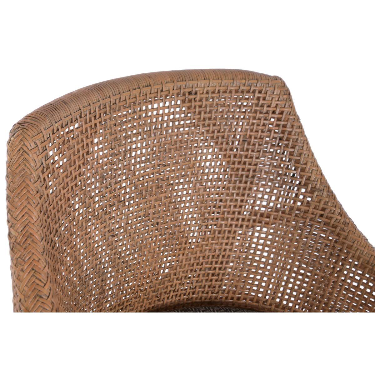 Taburete Home ESPRIT Marrón Gris Ratán 51 X 52 X 100 CM