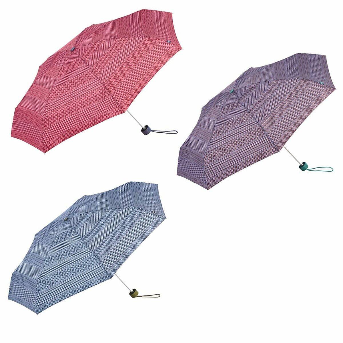 Paraguas Plegable C-Collection Colores surtidos 6 x 4 x 18 cm Ø 90 cm Étnico