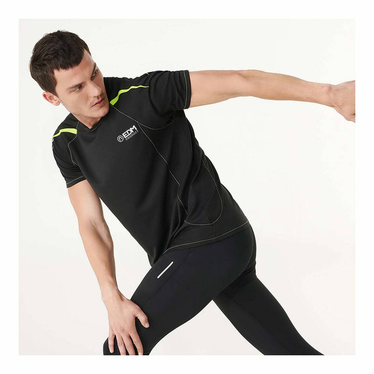 Camiseta de Manga Corta Hombre EDM Negro