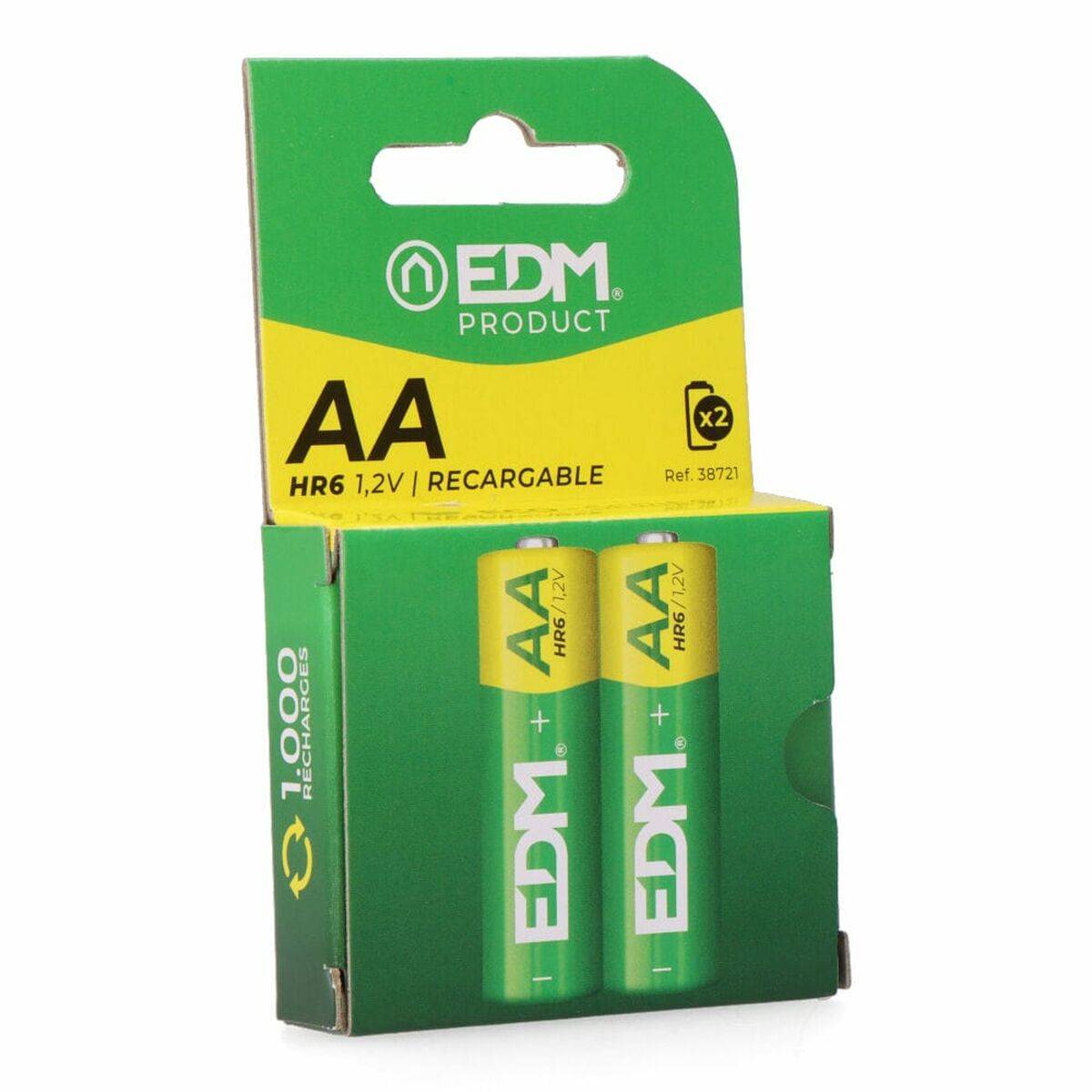 Pilas Recargables EDM 38721 eco-series aa - hr6 2600 ma 2600 mAh 1,2 V AA Pilas Recargables (2 Unidades)