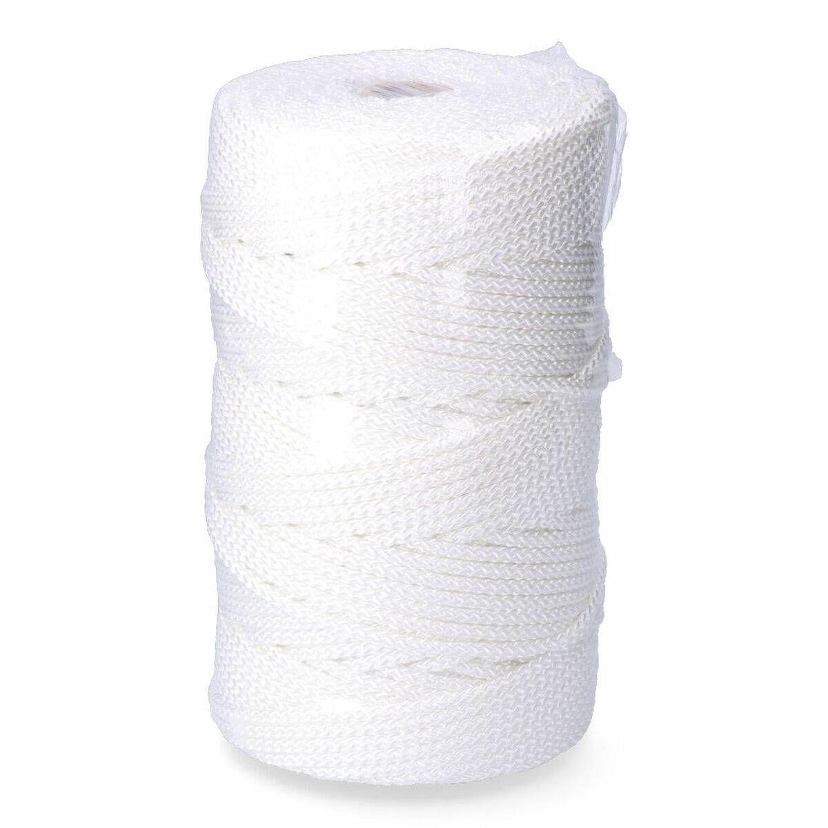 Cordón EDM 87918 Blanco Poliéster 5 mm x 200 m Trenzado