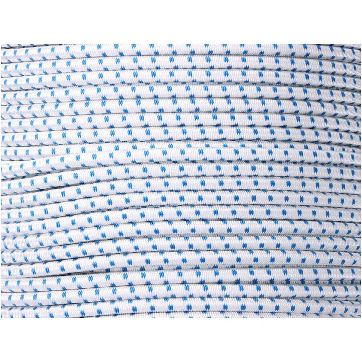 Cuerda EDM 87923 Azul Blanco Poliéster Látex 6 mm x 200 m Elástica