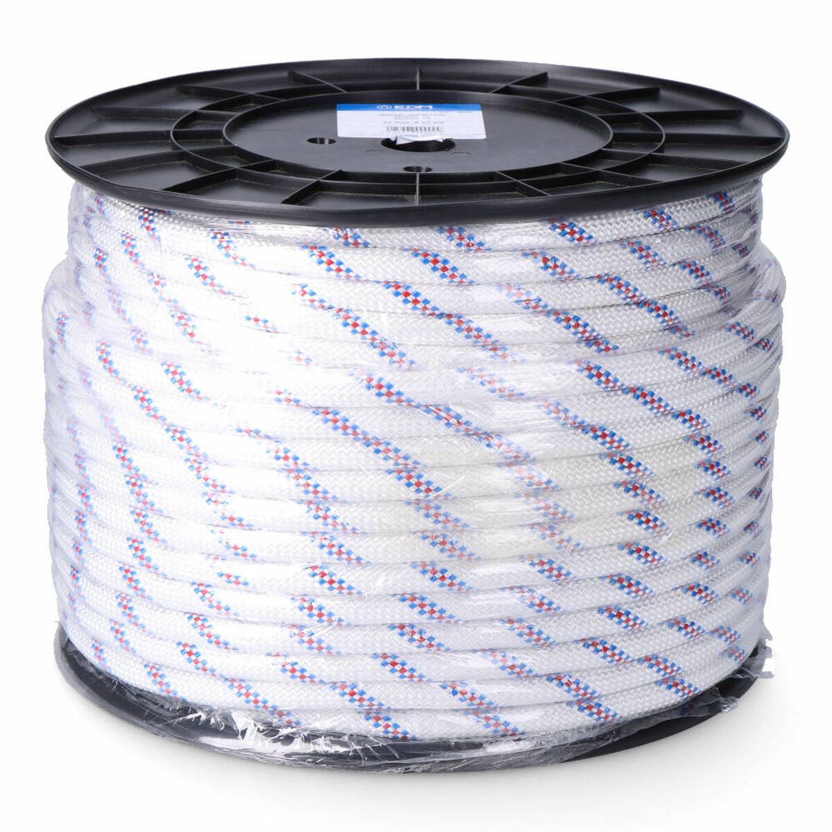 Cuerda EDM 87933 Driza Blanco Poliéster 8 mm x 200 m Trenzado