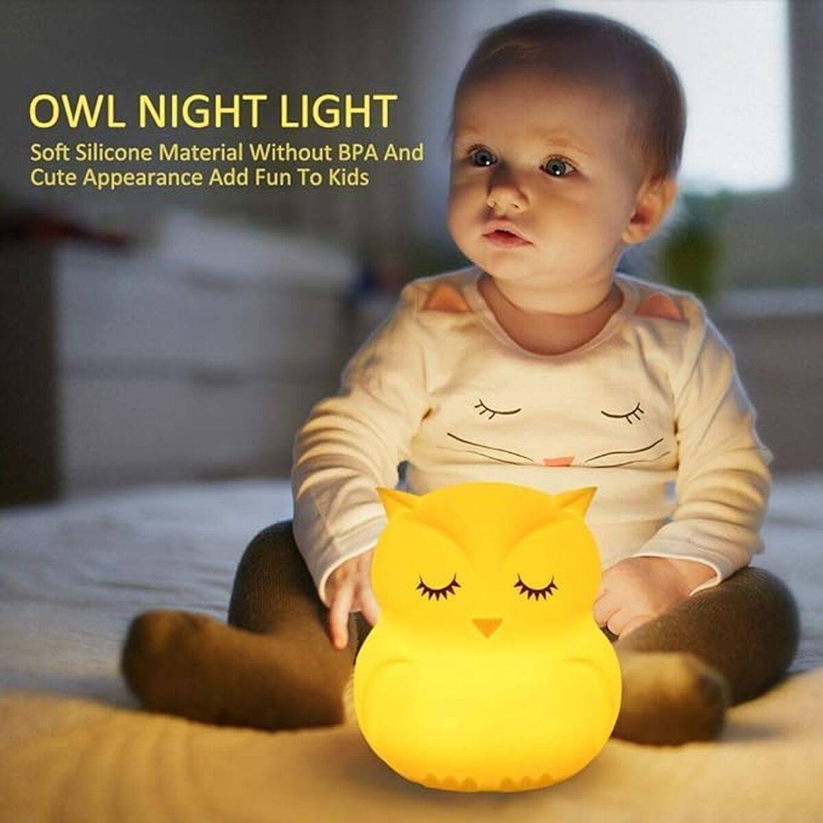 Lámpara infantil Owl con Altavoz Bluetooth