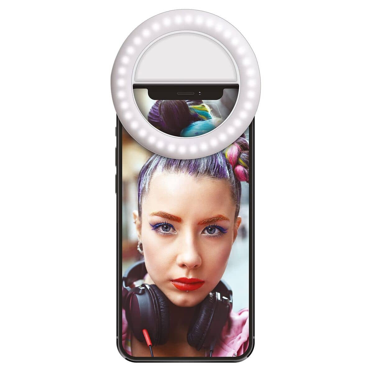 myway aro de luz led compatible con selfies blanco