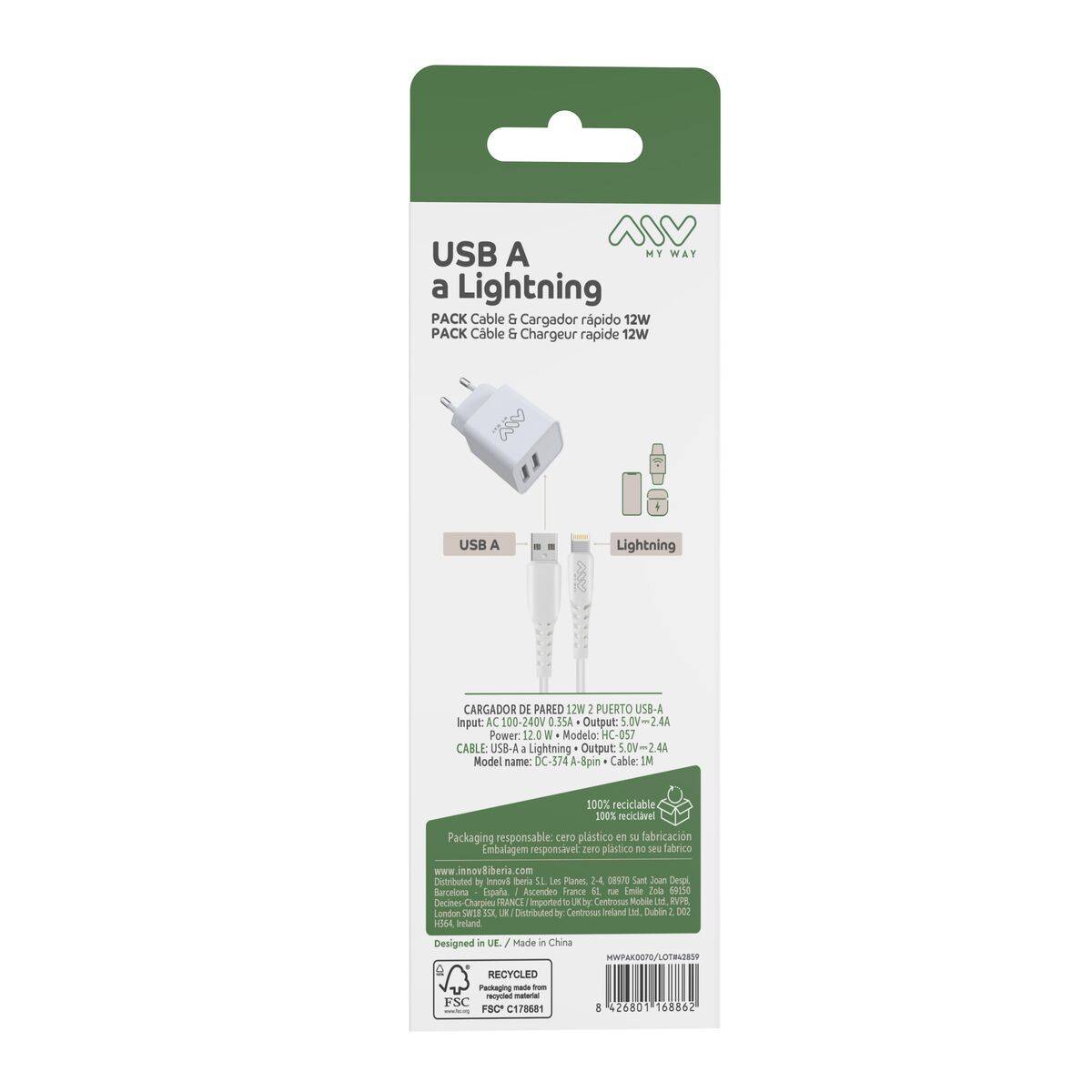 Cargador de Pared Myway Blanco