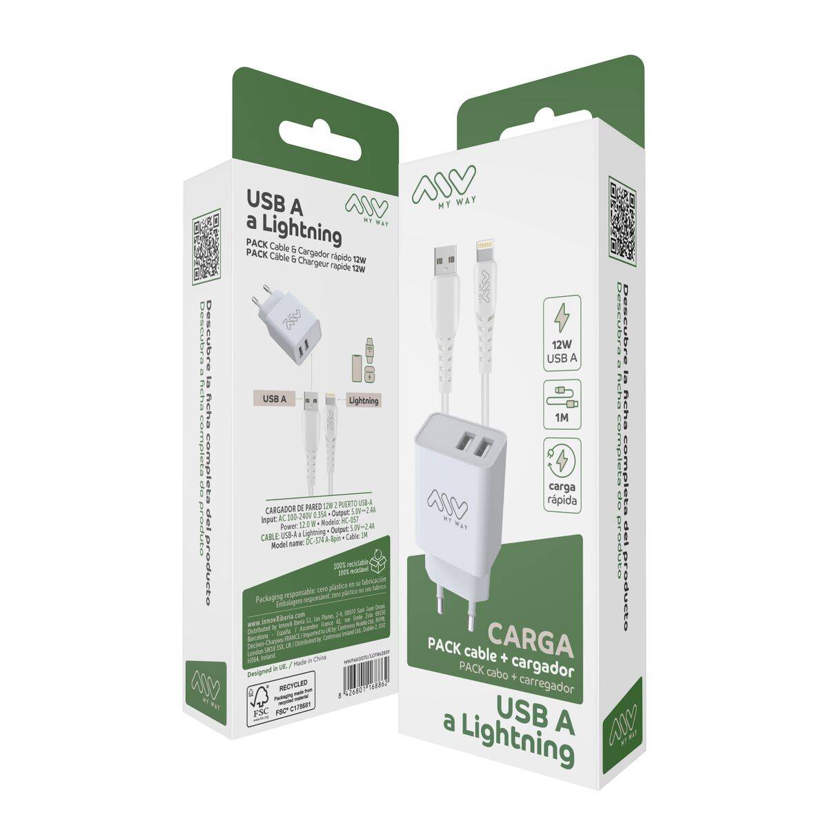 Cargador de Pared Myway Blanco