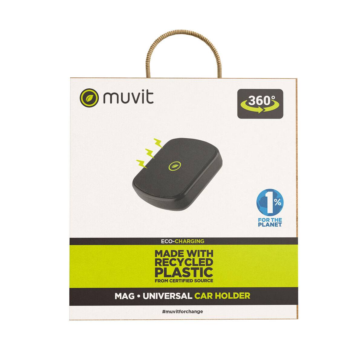 muvit for change soporte coche universal salpicadero magnético negro