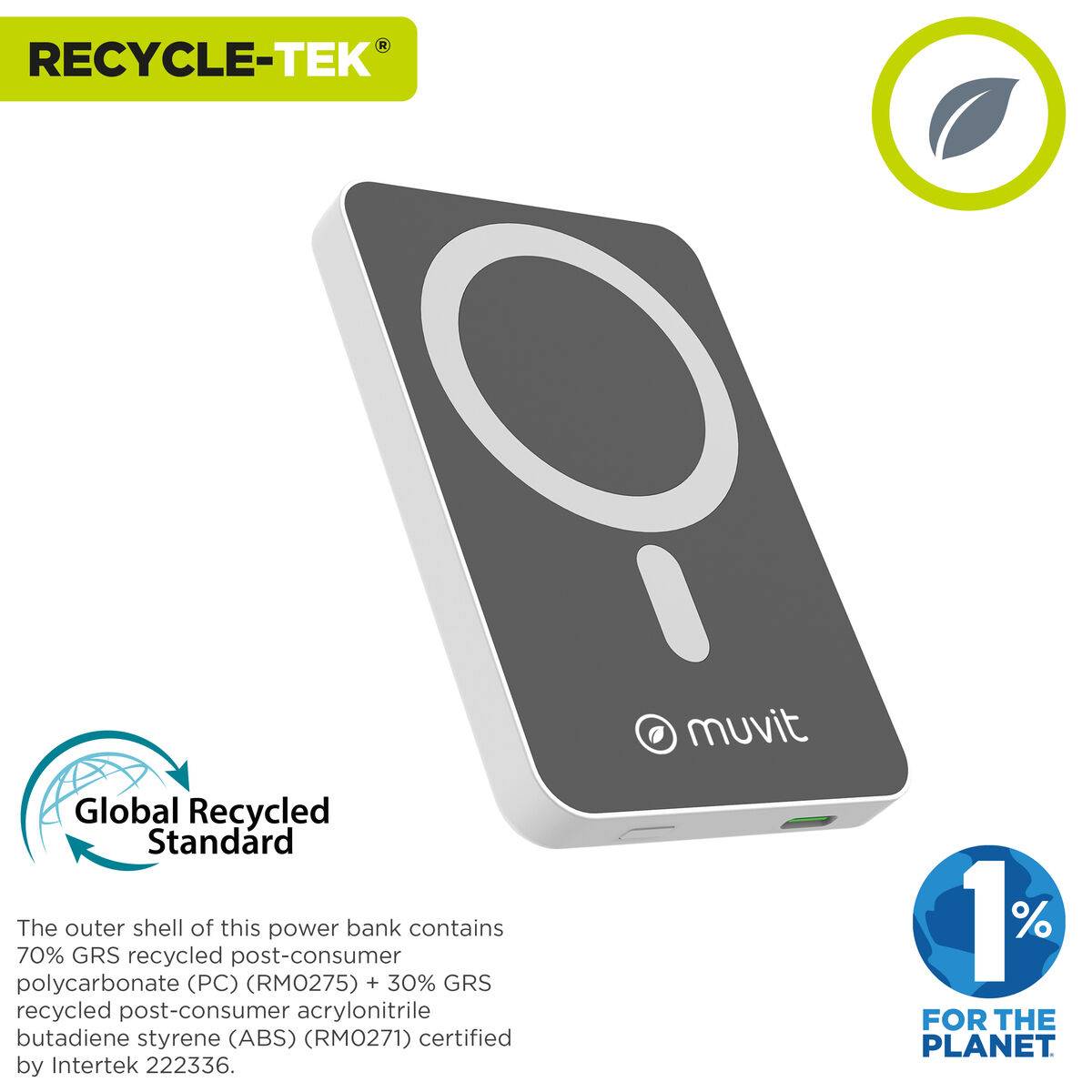 Powerbank Muvit for Change DP51AQ-R Blanco 5000 mAh