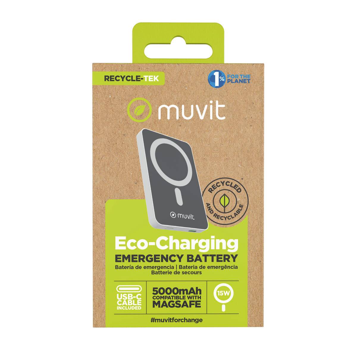 Powerbank Muvit for Change DP51AQ-R Blanco 5000 mAh
