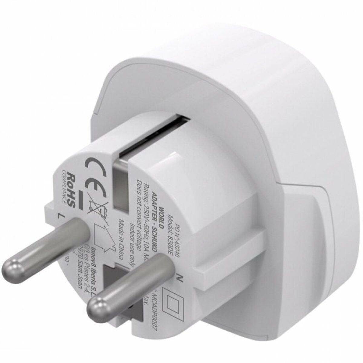 Base de enchufe Muvit For Change MCADP0007 Blanco Superficie