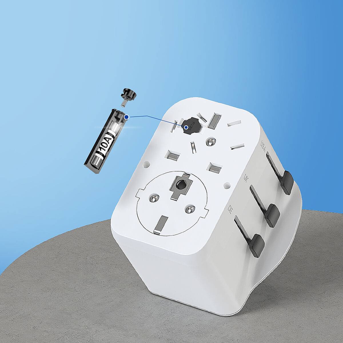 Ladrón de enchufe Muvit for Change Plástico 45 W