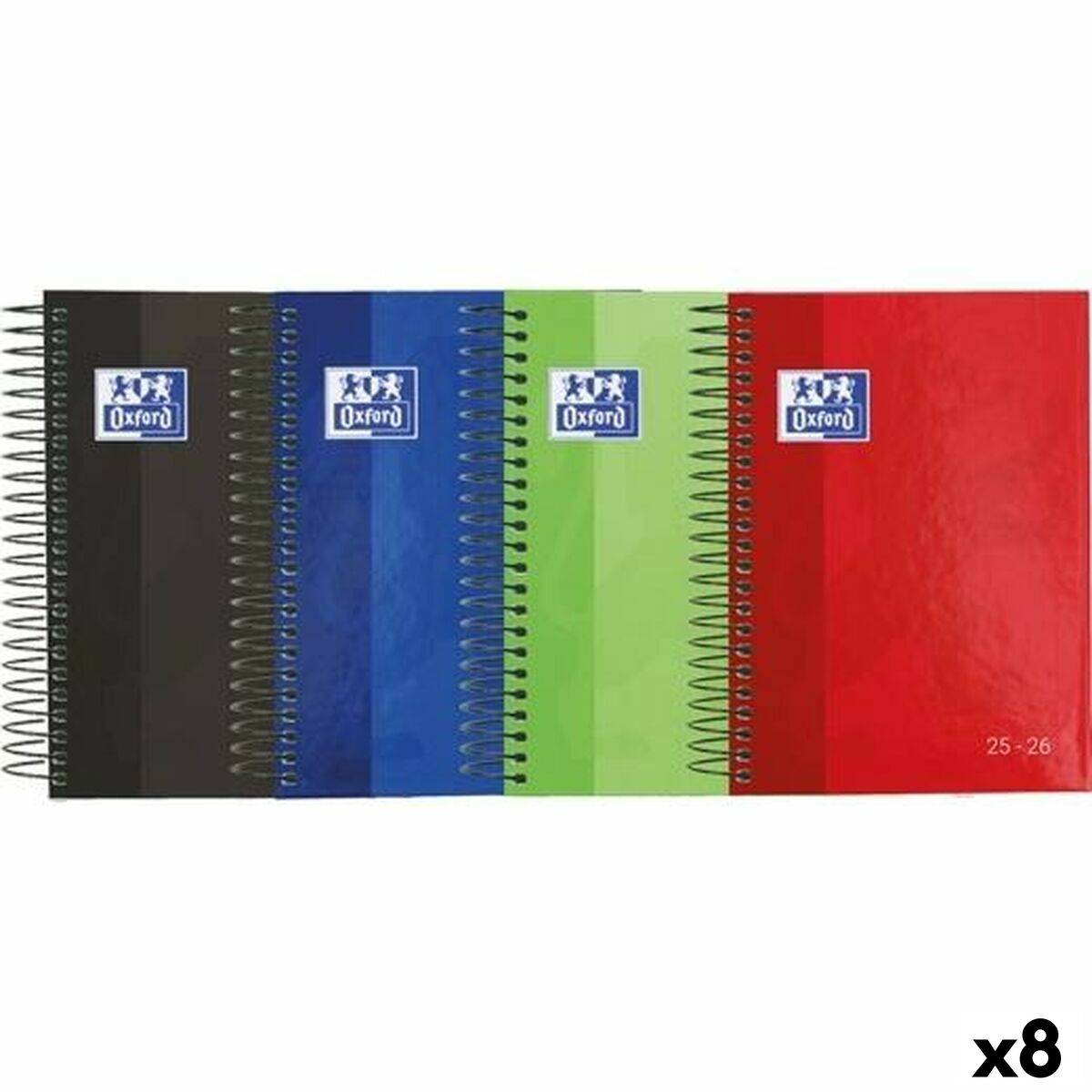 Agenda Oxford 1/8 12 x 18 cm 2025-2026 (8 Unidades)
