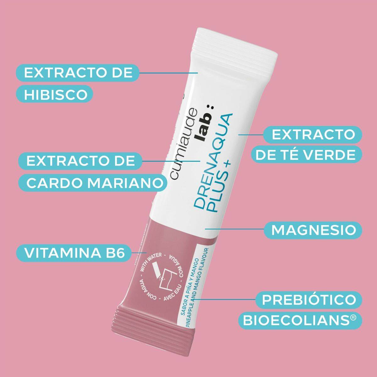 Complemento Alimenticio Cumlaude Lab DRENAQUA PLUS+ 14 Unidades