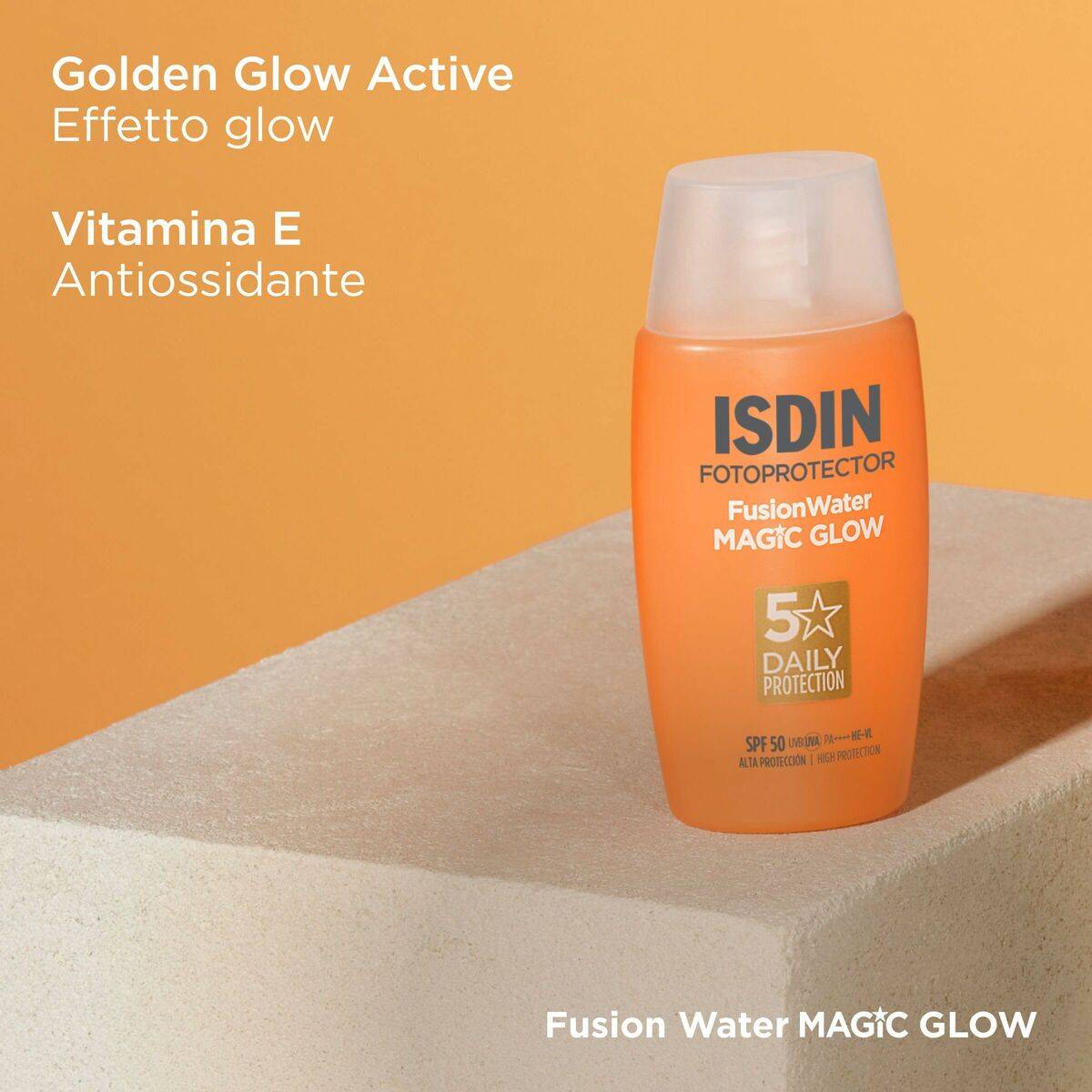 Protector Solar Facial Isdin Fusion water magic glow Spf 50 50 ml