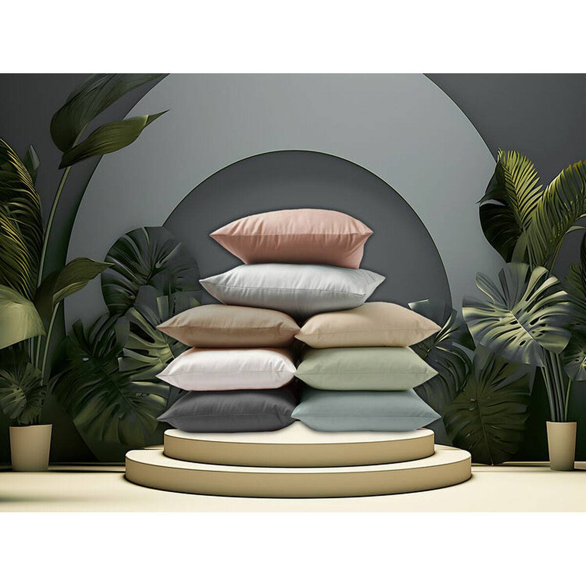 Funda de almohada Happy Home Antracita 45 x 100 cm 2 Unidades