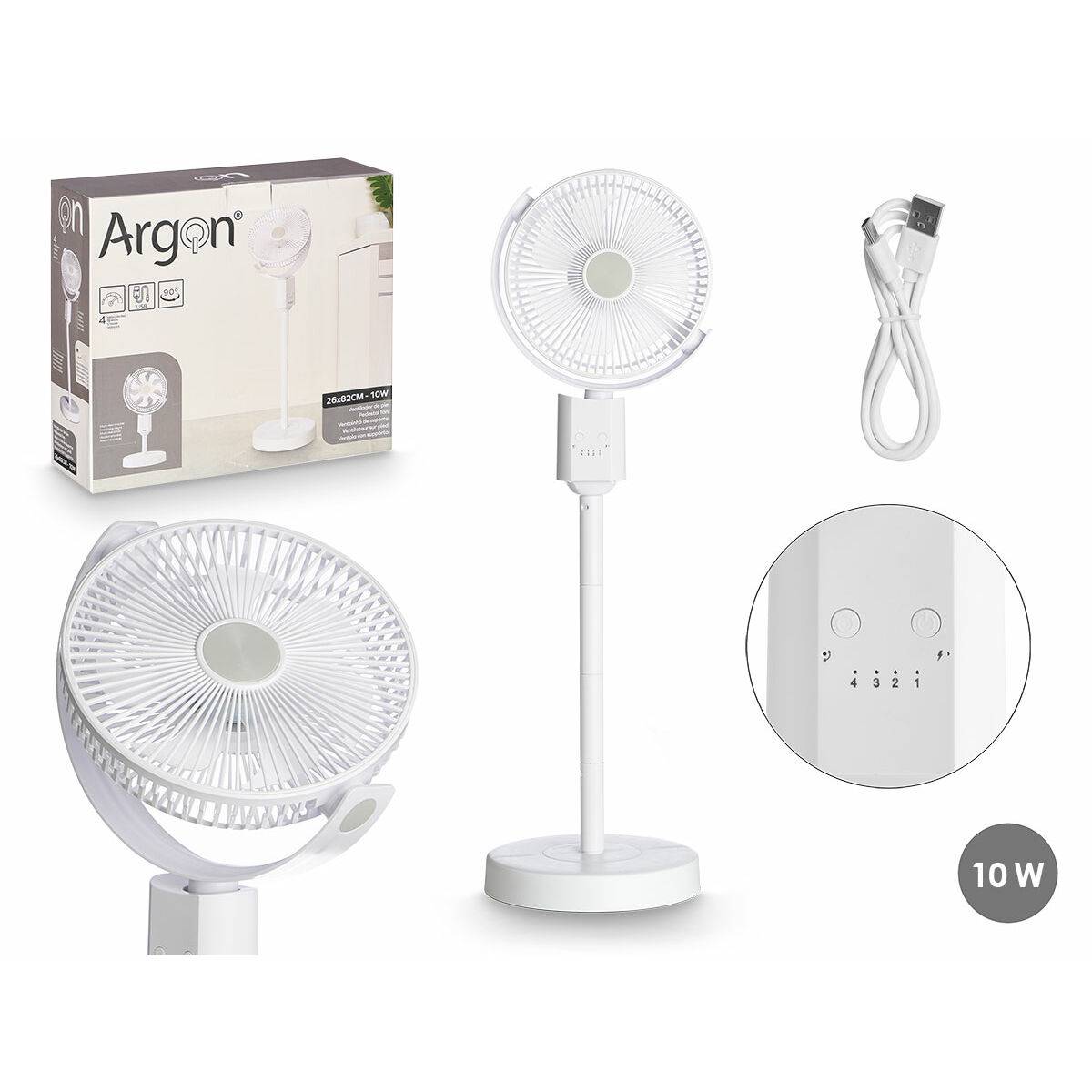 Ventilador de Pie Argon Blanco 10 W