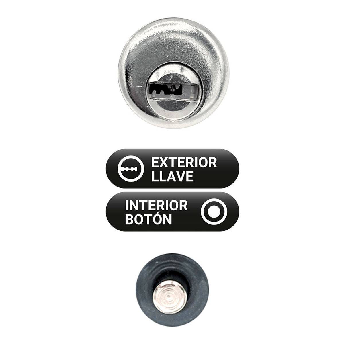 Cerrojo de seguridad Micel crr10 86b/50 Acero Gris 50 mm Sobreponer
