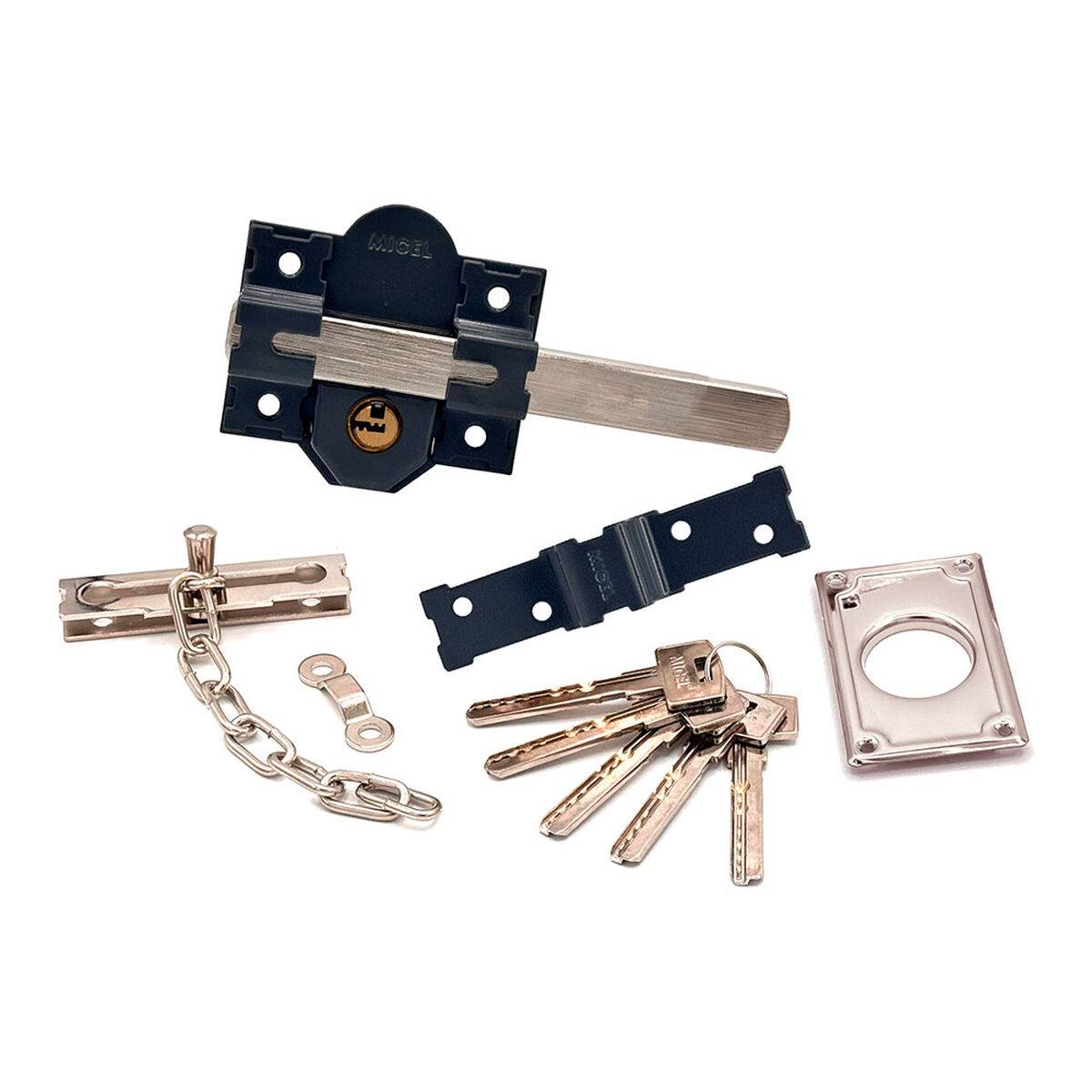 Cerrojo de seguridad Micel crr11 86l/50 mm Acero Gris 50 mm Sobreponer