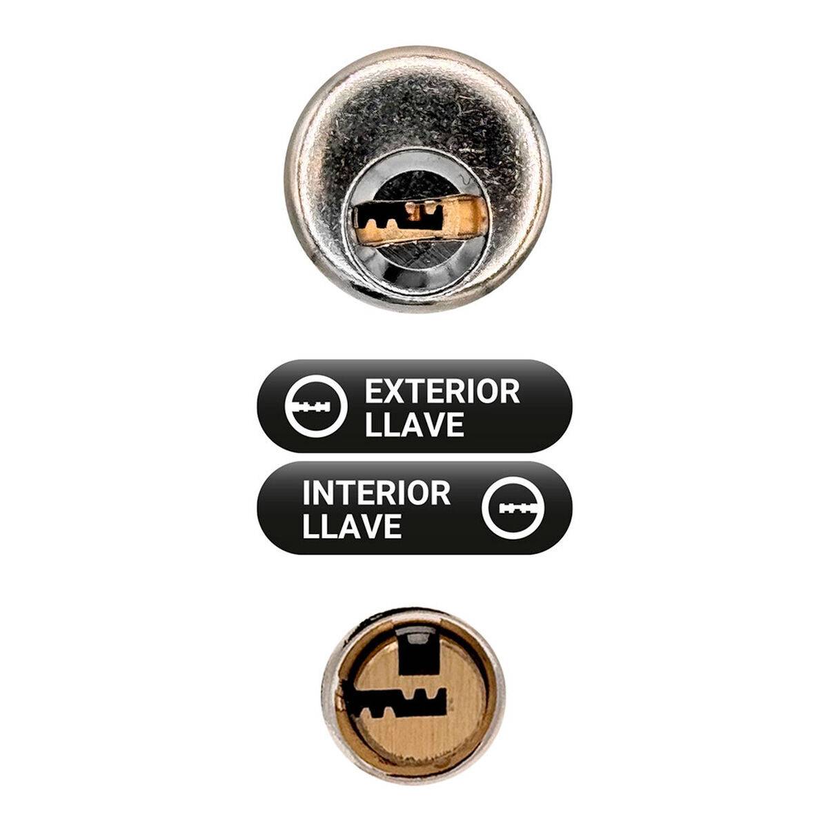Cerrojo de seguridad Micel crr11 86l/50 mm Acero Gris 50 mm Sobreponer